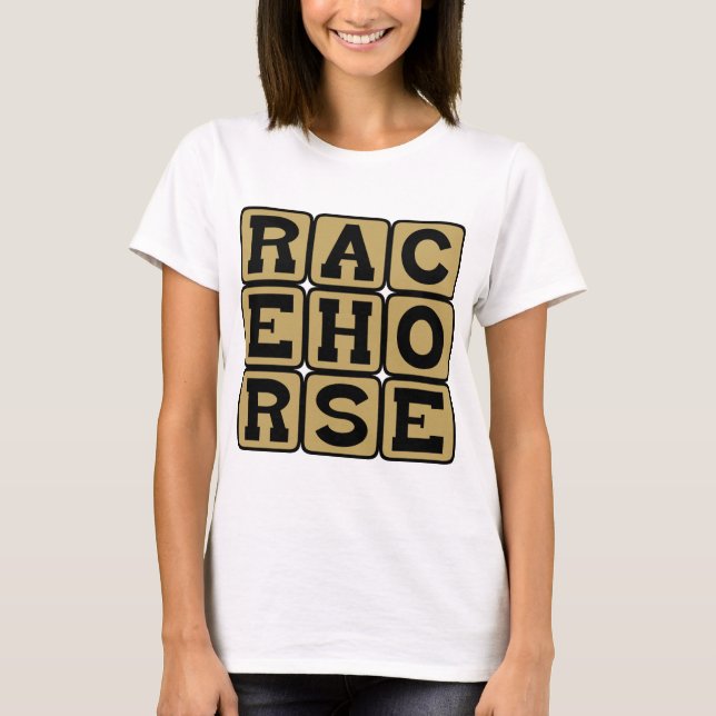 T-shirt Cheval de course, Athlète équestre (Devant)