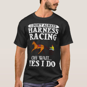 T-shirt Cheval de course attelée Piste de course Trotteur