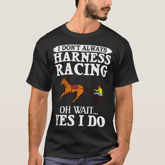 T-shirt Cheval de course attelée Piste de course Trotteur (Devant)
