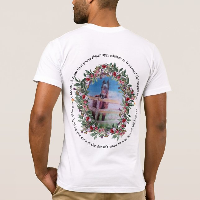 T-shirt cheval de course pour bébé mare.T-shirt (Dos)
