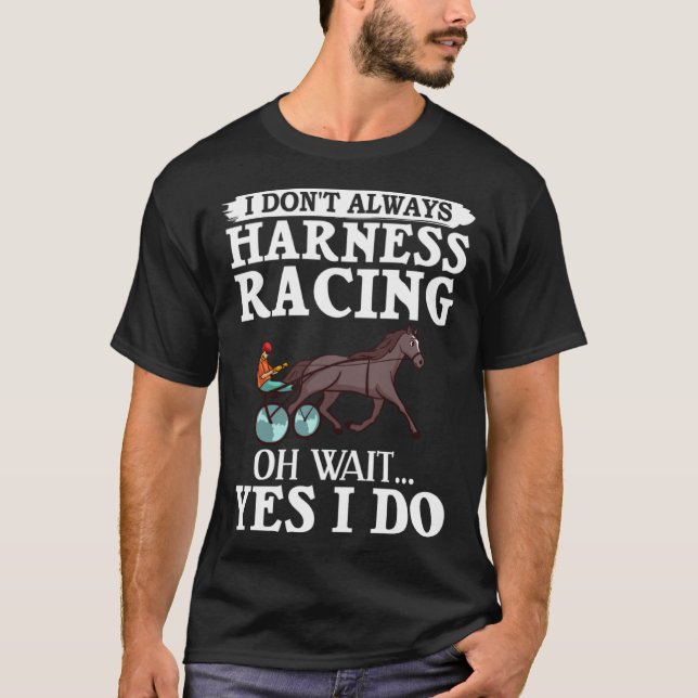 T-shirt Cheval de course Trotteur Attelé Piste de course (Devant)