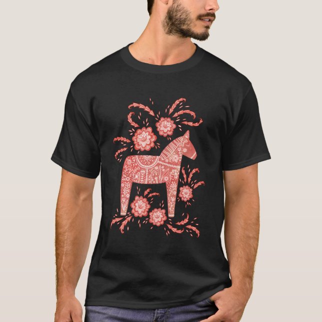 T-shirt Cheval de Dala suédois (Devant)