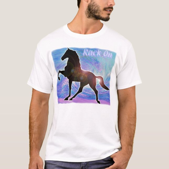 T-shirt Cheval de défilement ligne par ligne de Gaited (Devant)
