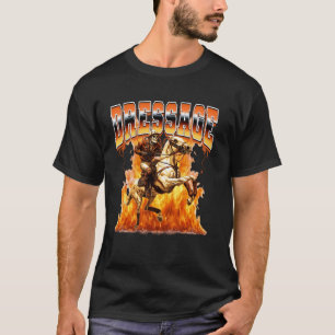 T-shirt Cheval de dressage squelette style bootleg 90s