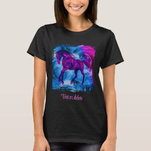 T-shirt Cheval de fantaisie fractale tourbillonnante Art p