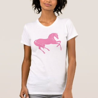 T-shirt cheval de fantaisie rose