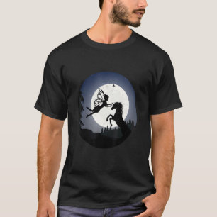 T-shirt Cheval de Fée Fantastique Sous la Lumière de la Pl