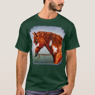 T-shirt Cheval de guerre amérindien Pinto Chestnut Pinto 1
