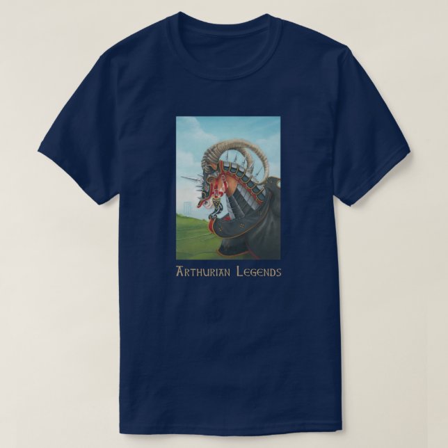 T-shirt Cheval de guerre de Sir Gawain Gringolet (Design devant)