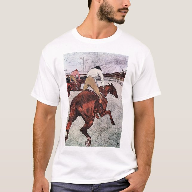 T-shirt Cheval de Jockey et de Course, Lautrec (Devant)