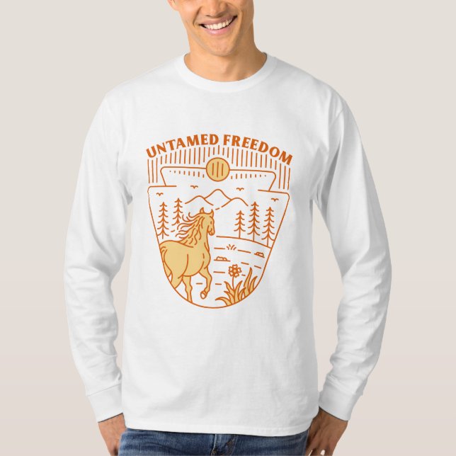 T-shirt Cheval de liberté indompté (Devant)