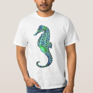 T-shirt Cheval de mer bleu violet dans n'importe quelle co