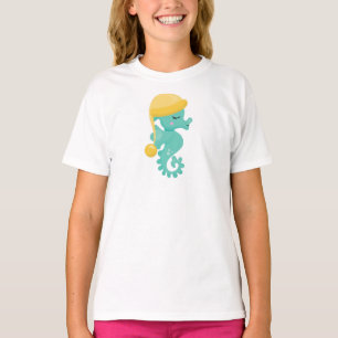 T-shirt Cheval de mer mignon, Cheval de mer vert, Cheval d