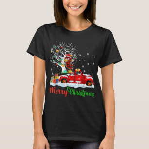 T-shirt Cheval de mer sur Camion Rouge Pajama de Noël Drôl
