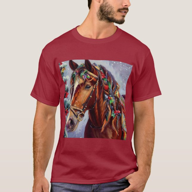 T-shirt Cheval de Noël 2 (Devant)