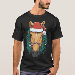 T-shirt Cheval de Noël mignon