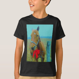 T-shirt Cheval de Noël rétro