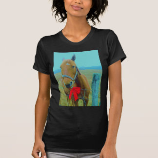 T-shirt Cheval de Noël rétro