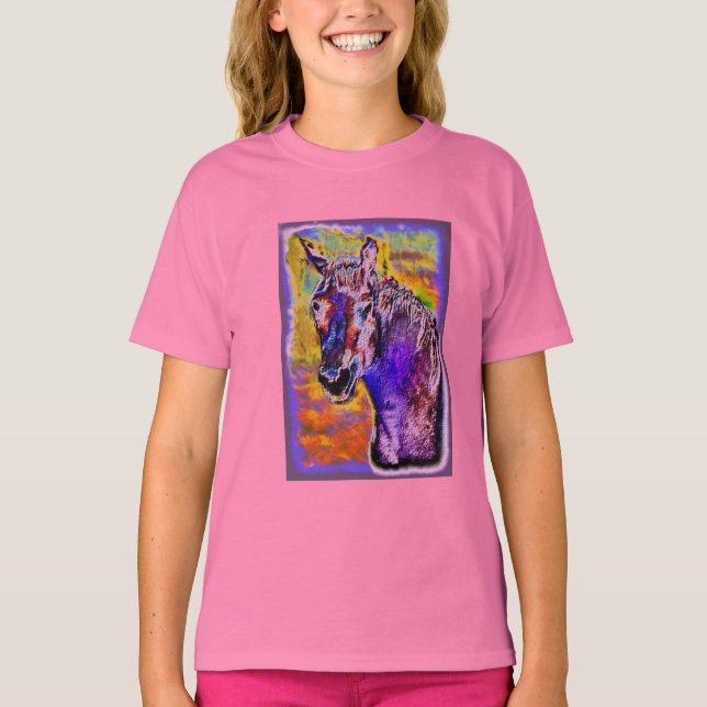 T-shirt Cheval de plusieurs couleurs (Devant)
