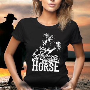 T-shirt Cheval de quart américain Cowgirl sauvage ouest ou