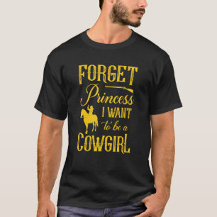 T-shirt Cheval de Rodéo Occidental Oublie Princesse Je Veu