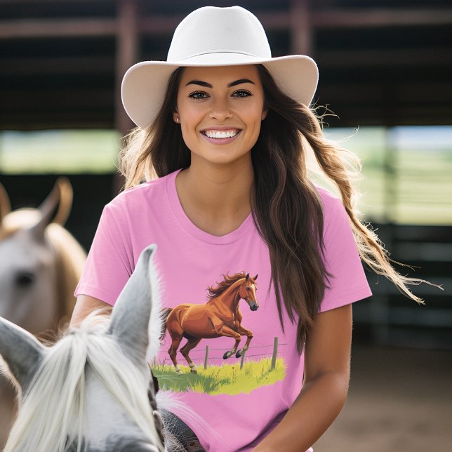 T-shirt Cheval de Saut à la prairie (Créateur téléchargé)
