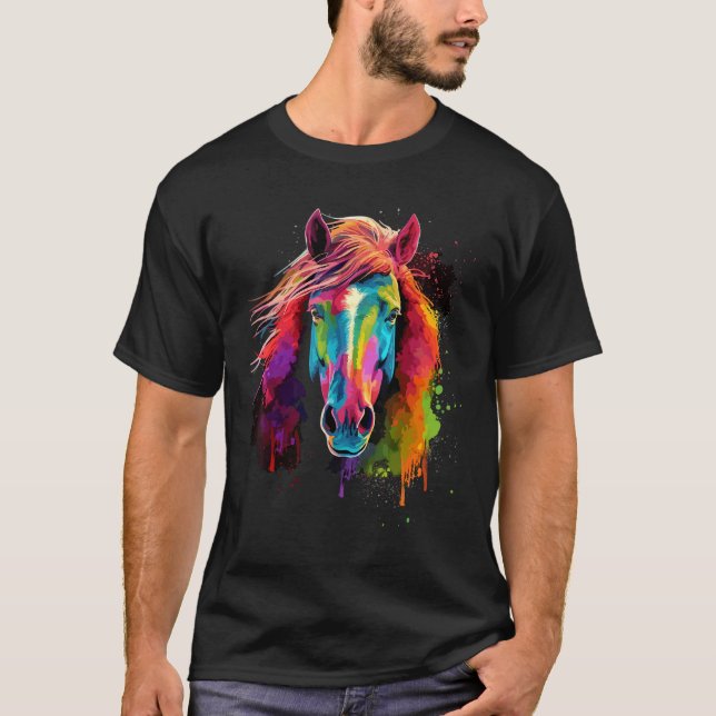 T-shirt Cheval de selle islandais Dressage Saut d'obstacle (Devant)