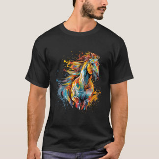 T-shirt Cheval de soufre éclatant coloré