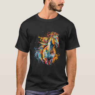 T-shirt Cheval de soufre éclatant coloré