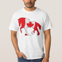 Cheval de trait canadien de drapeau