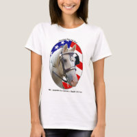 Cheval de trait crème américain patriotique