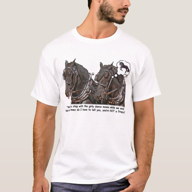 T-shirt Cheval de trait frison d'aspirant de Percheron (Devant)