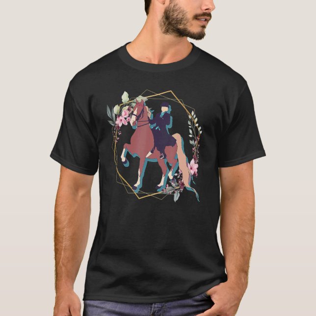 T-shirt Cheval de Trot de Fleur Saddlebred américain (Devant)