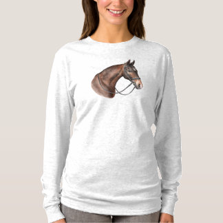 T-shirt Cheval de Watercolor Bay dans une brique