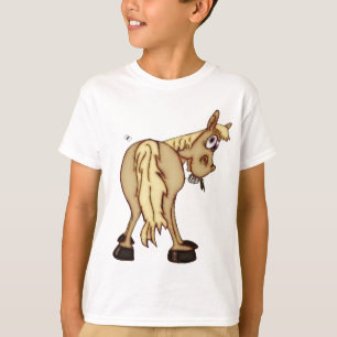T-shirt Cheval débile avec dessin animé