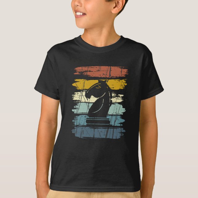 T-shirt Cheval d'échecs Rétro (Devant)