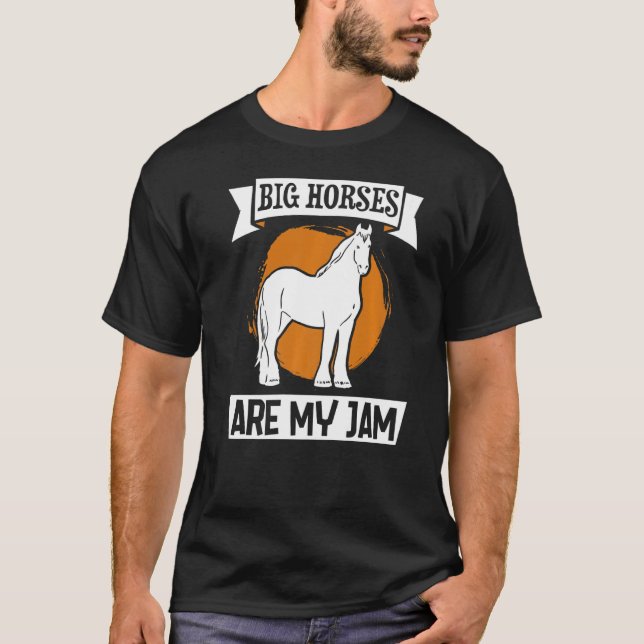 T-shirt Cheval d'Écosse pour cavalier d'équitation Clydesd (Devant)