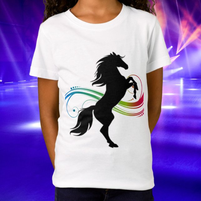 T-shirt Cheval d'élevage coloré (Rearing Horse Swirl Tee)