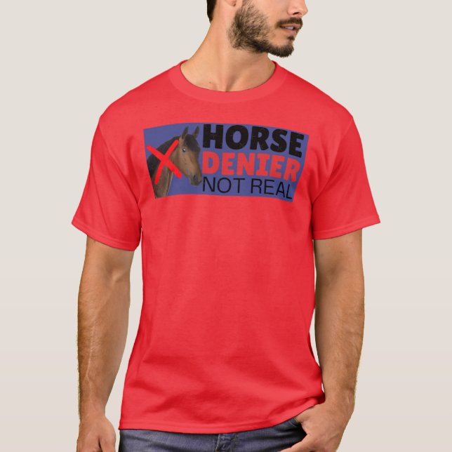 T-shirt Cheval DENIERhey Ne Sont Pas Réel rétro (Devant)