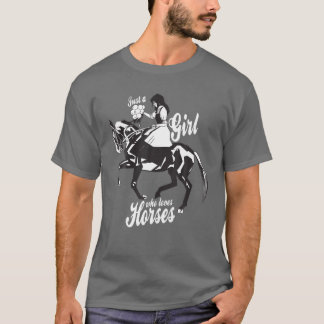 T-shirt Cheval Dire Pour Filles Femmes - Cheval Cheval Ri