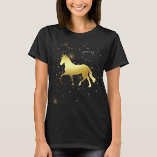 T-shirt cheval d'or étoiles équestre Monogramme
