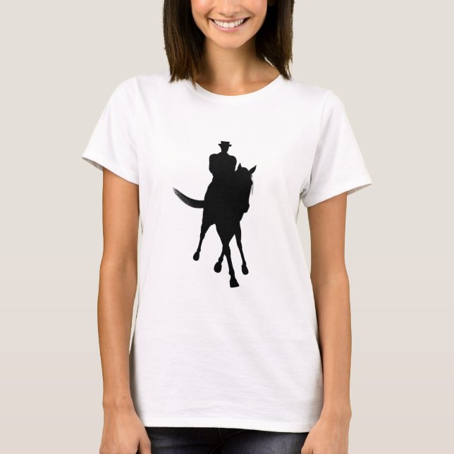 T-shirt Cheval Dressage Silhouette Half Pass (Devant)