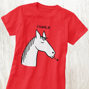 T-shirt Cheval Drôle Personnalisé