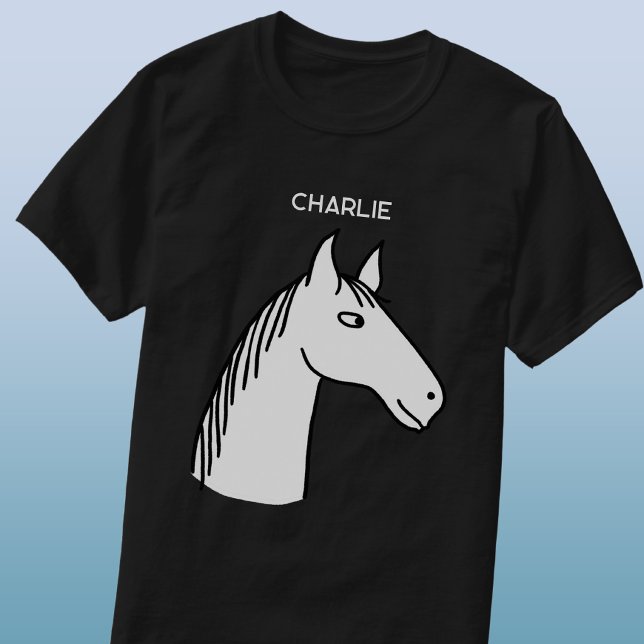 T-shirt Cheval Drôle Personnalisé (Créateur téléchargé)