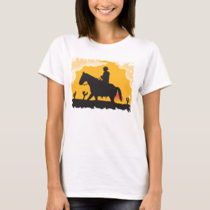 T-shirt Cheval du coucher du soleil