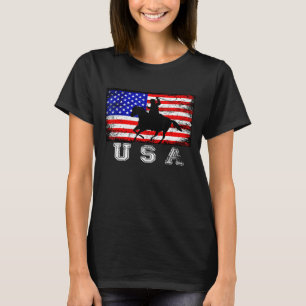 T-shirt Cheval du drapeau américain en détresse 5