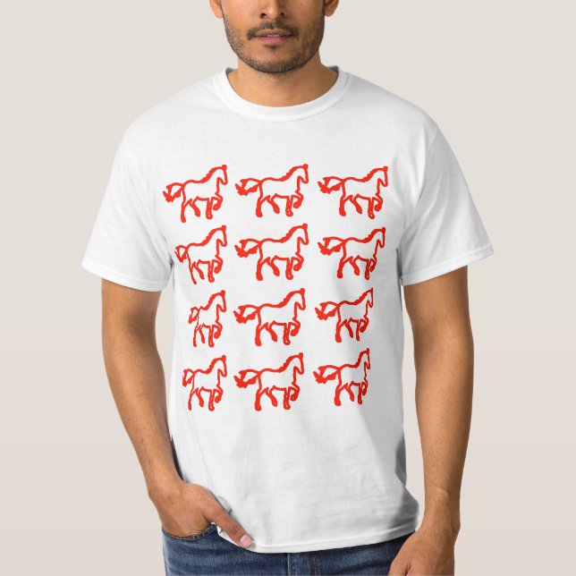 T-shirt Cheval du zodiaque chinois Galaxy (Devant)