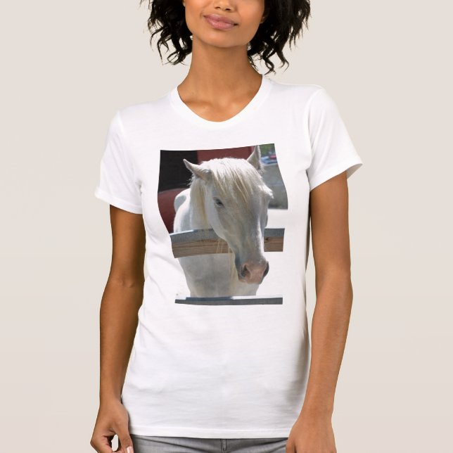 T-shirt Cheval du zoo blanc (Devant)