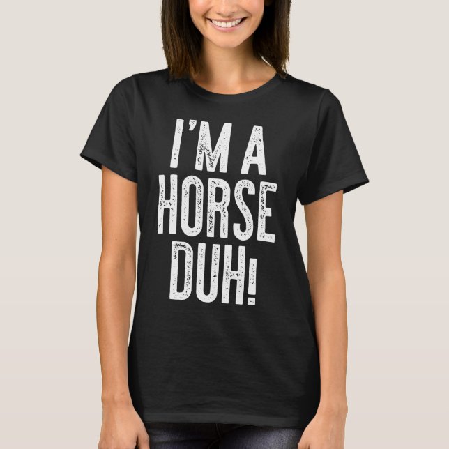 T-shirt Cheval Duh Costume Gif (Devant)