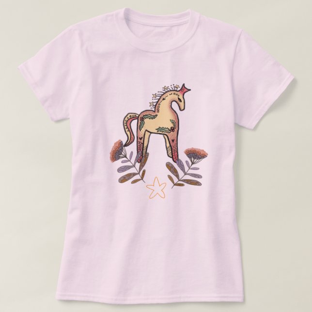 T-shirt Cheval élégant de Noël  (Design devant)
